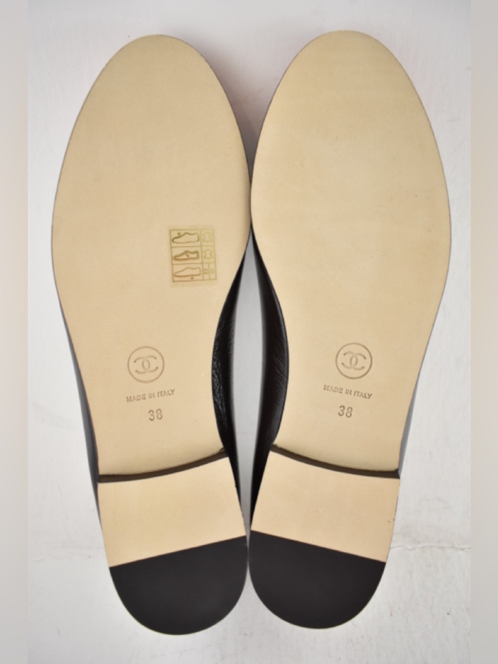 Chanel 26S Dark Brown Red Leather CC Logo Cap Classic Ballet Ballerina Flat 38 - Picture 16 of 16